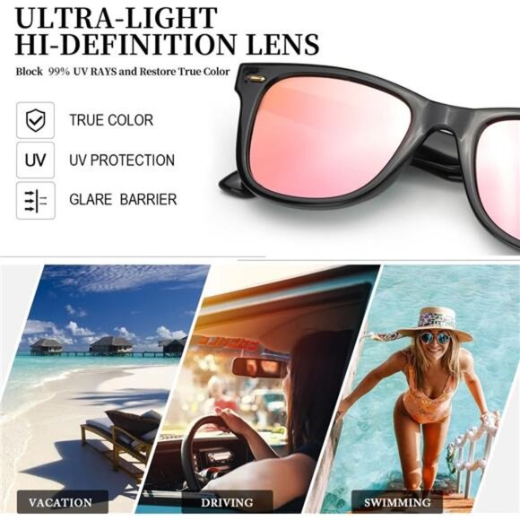 Classic Sunglasses for Women Polarized Driving Anti-Glare UV Protection - Picture 6 of 6